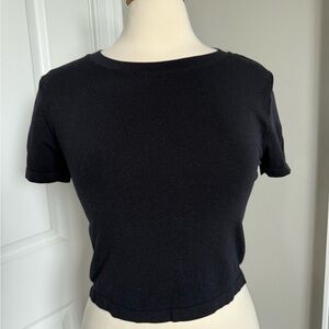 Eye Candy Black Fitted Crop T-Shirt